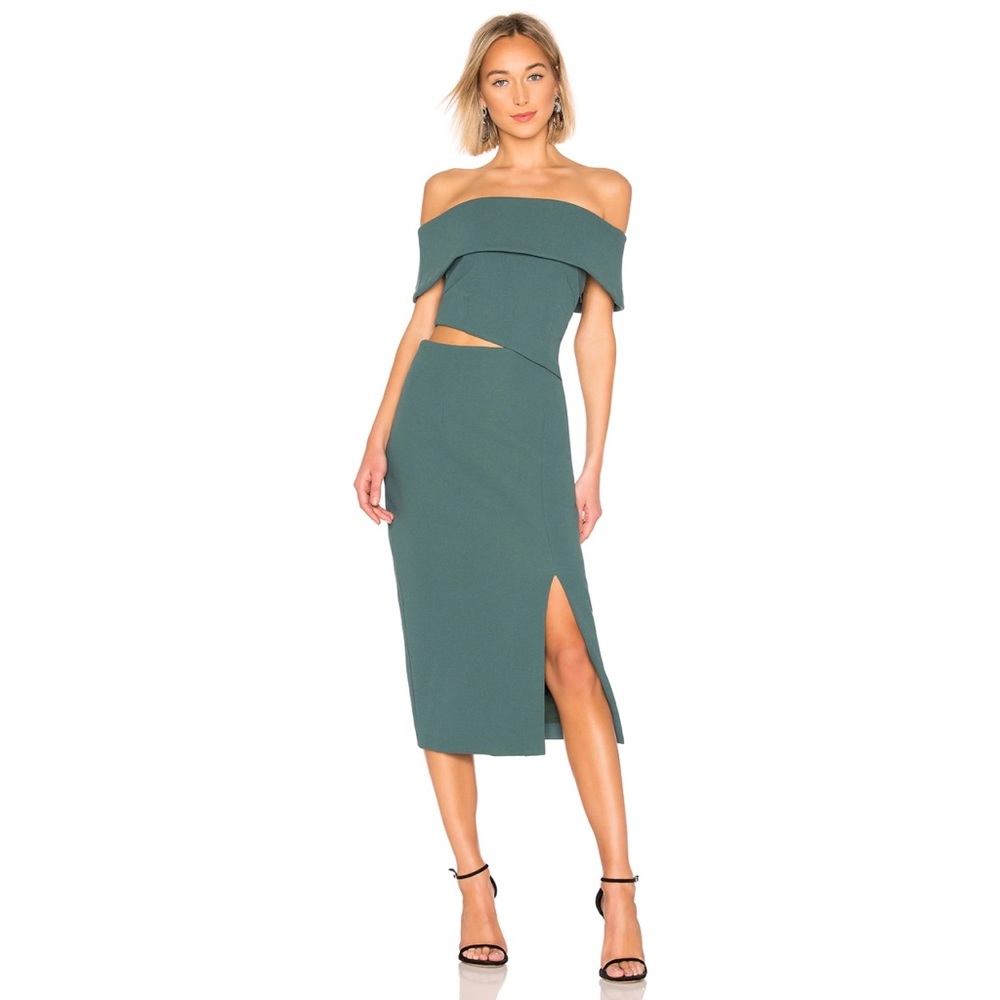 Eliatt Serpentine Dress Gown Cutouts Green Blue Peacock Size XL